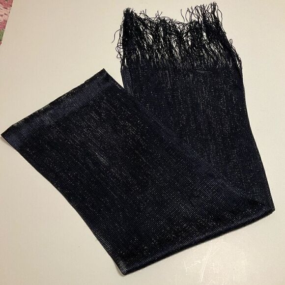 Navy Sparkle Fringe Scarf. Western, taylorswift, beyonce - Picture 2 of 5